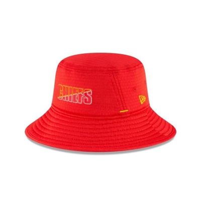 Sapca New Era Kansas City Chiefs NFL Official Summer Sideline Stretch Bucket Hat - Rosii